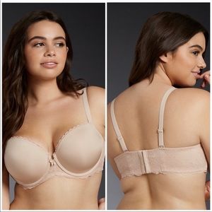 Torrid Push Up Demi Convertible Microfiber Bra 46C